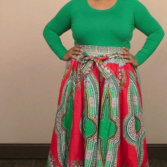 dashiki skirts plus size